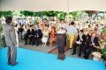 zleva: generální konzul, prezident provincie Pavia a představitelé partnerských měst při slavnostních projevech